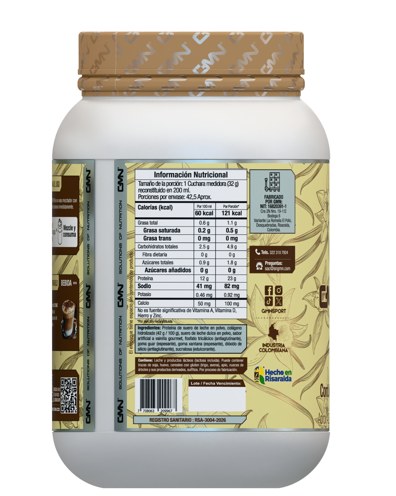be one 3lb vainilla tabla nutricional