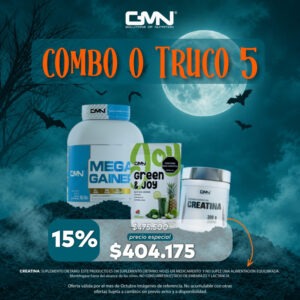 Combo o Truco Mega Gainer 10 lb + Green & Joy + Creatina 300g